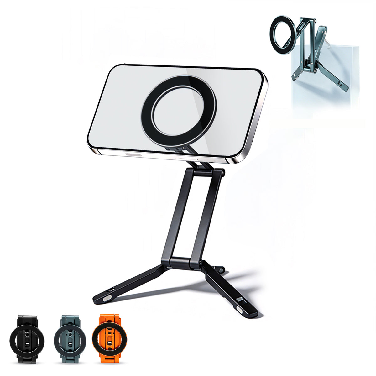 XILETU XJ‑26 MagSafe Magnetic Phone Stand, Foldable Aluminum Alloy Portable Phone Mount