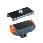 XILETU KC05T 2‑in‑1 Magnetic Quick‑Release Mount CNC Aluminum Adapter 2‑Prong & 1/4 Screw for Action Camera Tripod Accessory