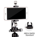 XILETU CP-5 All Metal Tripod Mount Adapter Cell Phone Clipper Holder Vertical 360 Rotation Tripod Stand for Smart Phones Tripod
