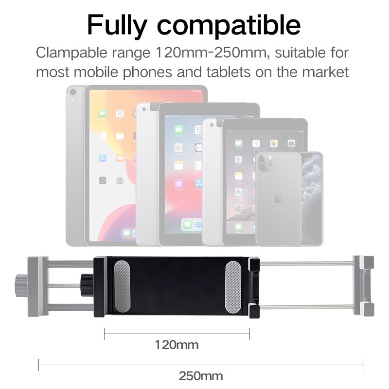 XILETU CP-12 Metal Tablet Stand Mobile Phone Photo Live Tripod Head Accessories Adapter Holder Desktop iPad Clamp