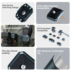 XILETU PQ-38T Aluminum Alloy Quick Release Plate, Anti-Deflection Anti-Drop for Arca Tripod, XQ QR System, DSLR/Mirrorless Camera Base