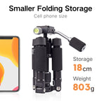 XILETU FM-5C2 Portable Metal Mini Tripod Lightweight Travel Stand with 360 Degree Head Grip for DSLR Cameras Mobile Phones