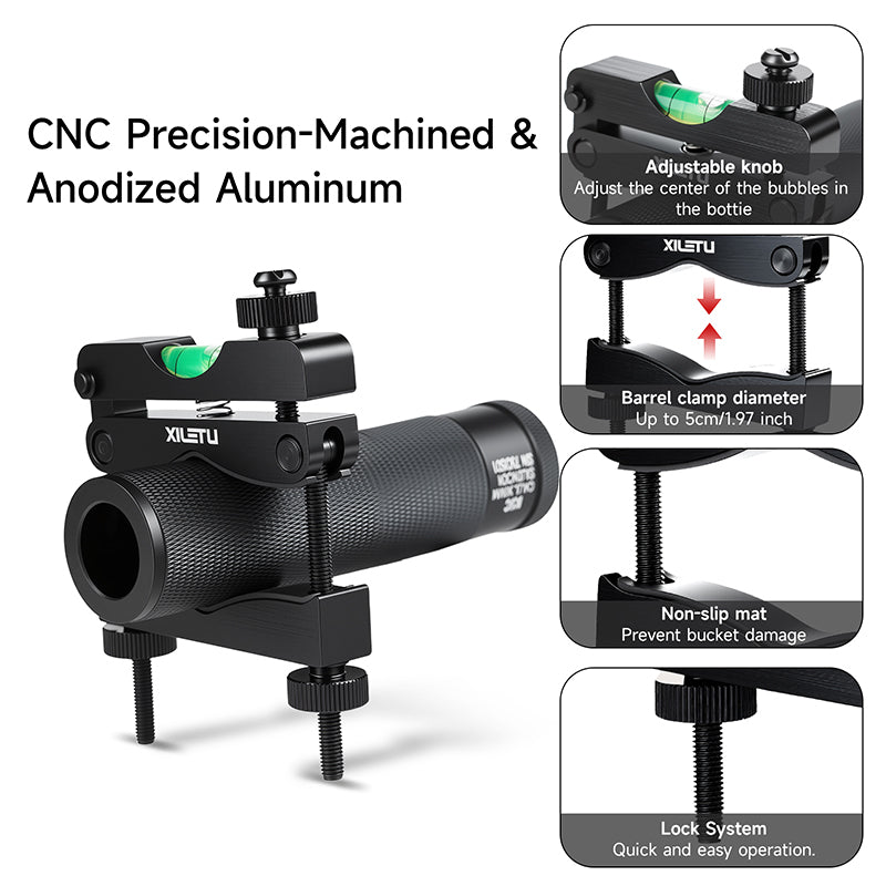XILETU MH-1 MH-2 Magnetic Scope Level Mounting Kit - High-Precision Bubble Leveling System, Universal Rifle Tool with Compact Storage Case