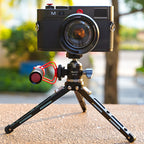 XILETU MC-22 Mini Tripod Ball Head Video Stand 360° Swivel Cold Shoe Panoramic Heads for DSLR Camera Head Tripod Head Accessories