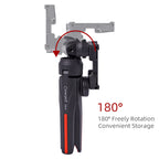 XILETU CD-5 Lightweight Mini Selfie Stick Tripod All in One Vlog Kit with Bluetooth Phone Holder for Vlog Live Streaming