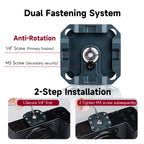 XILETU PQ-38T Aluminum Alloy Quick Release Plate, Anti-Deflection Anti-Drop for Arca Tripod, XQ QR System, DSLR/Mirrorless Camera Base