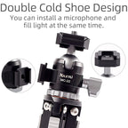 XILETU MC-22 Mini Tripod Ball Head Video Stand 360° Swivel Cold Shoe Panoramic Heads for DSLR Camera Head Tripod Head Accessories
