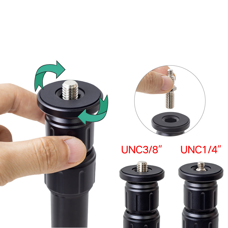XILETU XM-222A XM-263A Aluminum Alloy Selfie Stick Tripod Central Axis Extension Rod Photography Camera Bracket Heightening Accessories