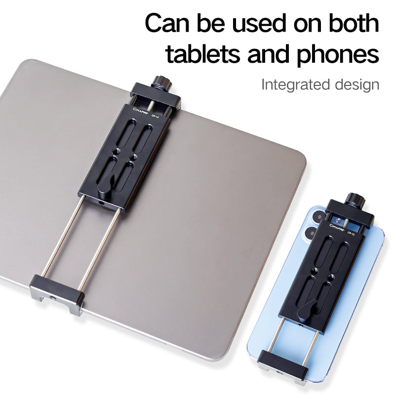 XILETU CP-12 Metal Tablet Stand Mobile Phone Photo Live Tripod Head Accessories Adapter Holder Desktop iPad Clamp