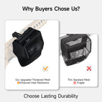 XILETU NSC-2 Heat-Resistant Brass Shell Catcher Adjustable Mount Quick Release Zippered Mesh Pouch for Outdoor Shooting Sports