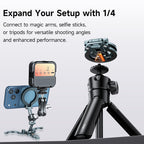 XILETU XJ-30 Dual-sided Magnetic Phone Stand Slim Foldable Magsafe 1/4" Mount for iPhone 17-13 Vlog Travel Selfie Live Tripod