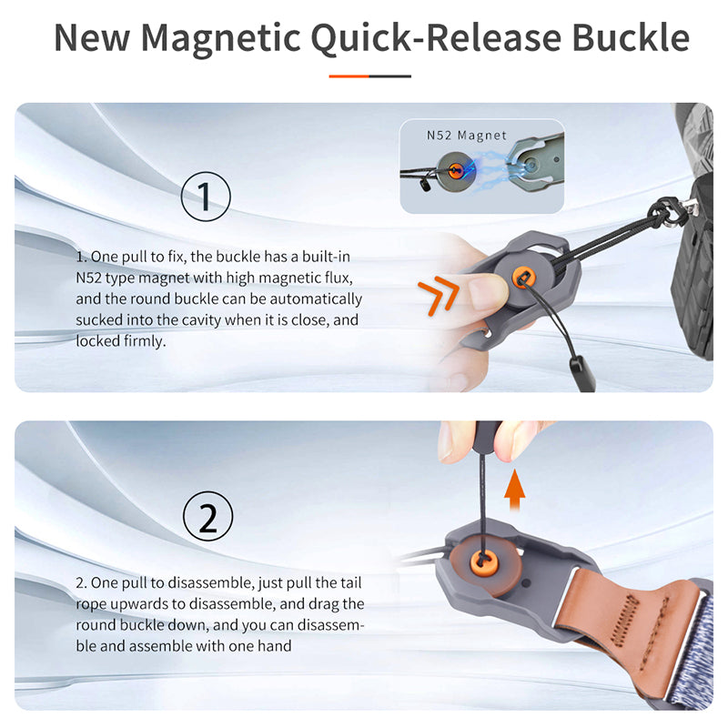 XILETU KQ-2 Camera Wrist Strap Adjustable Quick Release Camera Hand Strap Suitable for DSLR SLR Mirrorless Camera Outdoor Photography
