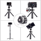XILETU XTD20+MC22 Mini Cold Shoe Ball Head Dual Use 1/4 Screw Cold Shoe Aluminum Alloy for Camera Phone Speedlite Tripod Selfie Stick