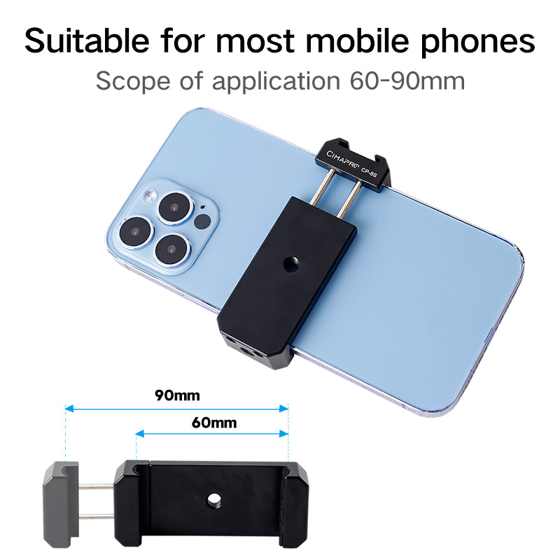 XILETU CP-8 CP-8S Metal Phone Clip Camera Tripod Head Desktop Stand Professional Fixed Live Cold Shoe 1/4 Interface Expansion Accessory