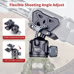 XILETU GD‑54 360° Ball Head Tripod Saddle Mount, 77lbs/35kg Heavy‑Duty Precision Field Support for Outdoor Shooting & Hunting