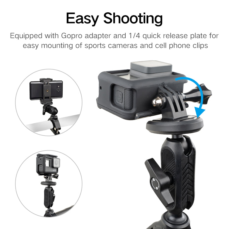 XILETU QM1+QS1 Bike Phone Holder For Sports Camera Riding Mount  Motorcycle Bike Quick Release Accessories