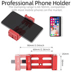 XILETU XJ-8 Tripod Head Bracket Mobile Phone Holder Clip For Phone Flashlight Microphone Clamp for Smartphone Vlog Shooting