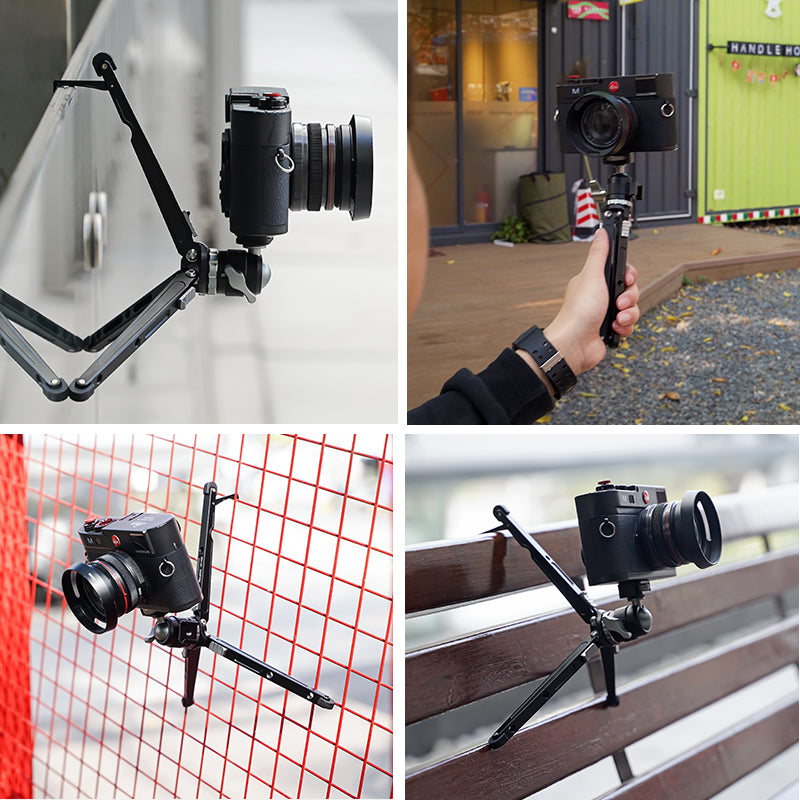 XILETU XT18S+MC22S Vlogging Tripod Handheld Cold Shoe Head Mirrorless Camera Phone Stand Video Blog Tripod Desktop Selfie Tripod