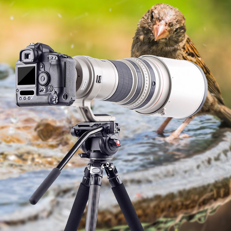 XILETU LS-6A Panoramic Tripod Head Professional Hydraulic Fluid Video Head For Tripod Monopod Camera Holder Stand Mobile DSLR