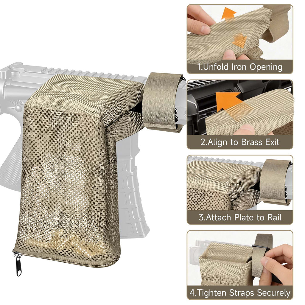 XILETU NSC-1 Shell Collector Bag,Heat Resistant Thickened Mesh,Quick Release Zipper,Casing Collection Pouch Outdoor Tool
