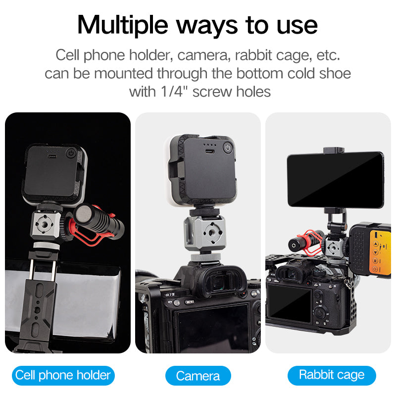 XILETU XDS-15 Cold Shoe Monitor Mount On Camera Shoe Mount Support Microphone Video LED Light for DSLR Nikon Canon