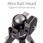 XILETU MC-22 Mini Tripod Ball Head Video Stand 360° Swivel Cold Shoe Panoramic Heads for DSLR Camera Head Tripod Head Accessories
