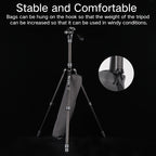 XILETU X224C+LS1 Portable Carbon Fiber Tripod Reverse Folding Design Hydraulic Head QR Plate 13lbs Load for DSLR Mirrorless Camera Phone