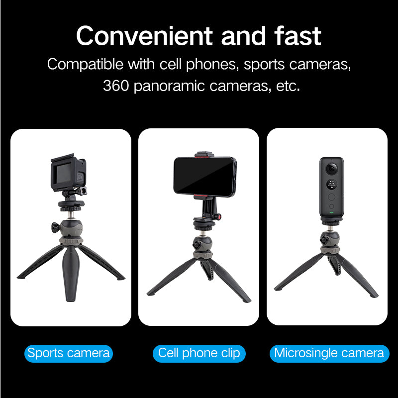 XILETU Quick Release Plate & Backpack Clip Kit, 1/4 Thread Adapter for GoPro Insta360 Action Camera, Outdoor Photography