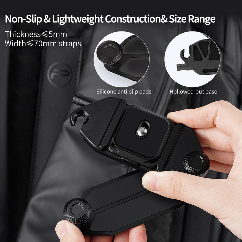 XILETU LPD-1 Backpack Camera Clip Universal Arca-Swiss Quick Release Plate for DSLR Sony Nikon Camera Hassle-Free