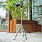 XILETU XM-263AS Aluminum Telescoping Extension Rod, Selfie Stick Tripod Monopod, Adjustable for Smartphone DSLR w/1/4&3/8 Screw Adapters
