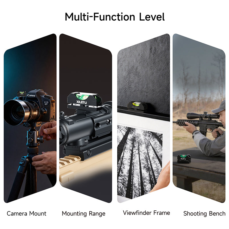 XILETU MH-1 MH-2 Magnetic Scope Level Mounting Kit - High-Precision Bubble Leveling System, Universal Rifle Tool with Compact Storage Case