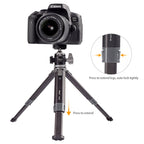 XILETU XTD30+MC22 Aluminum Mini Tripod 3KG 360° Cold Shoe Ball Head 1/4'' Screw Telescopic Desktop Stand For Phone Camera Vlog Shooting