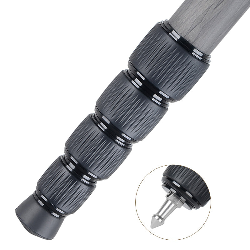 XILETU ML-325C Carbon Fiber Tripod Monopod  Stable Pole For Canon Nikon Digital Camera With stainless steel Spike