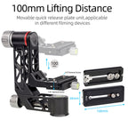 XILETU XGH-3 Professional  Tripod Head 360° Panoramic Aluminum Arca Swiss QR 25kg Load for Telephoto Lens Bird Watching Camera