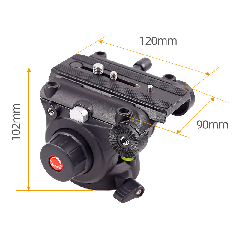 XILETU LS-6A Panoramic Tripod Head Professional Hydraulic Fluid Video Head For Tripod Monopod Camera Holder Stand Mobile DSLR