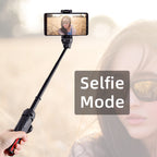 XILETU CD-5 Lightweight Mini Selfie Stick Tripod All in One Vlog Kit with Bluetooth Phone Holder for Vlog Live Streaming