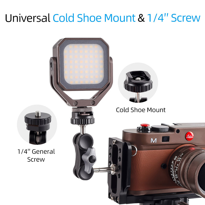 XILETU TM Series Tripod Magic Arm with Dual Ballhead 1/4'' Screw Universal Camera Video Monitor Mount Adapter for LED Light GPS Phone Monitor