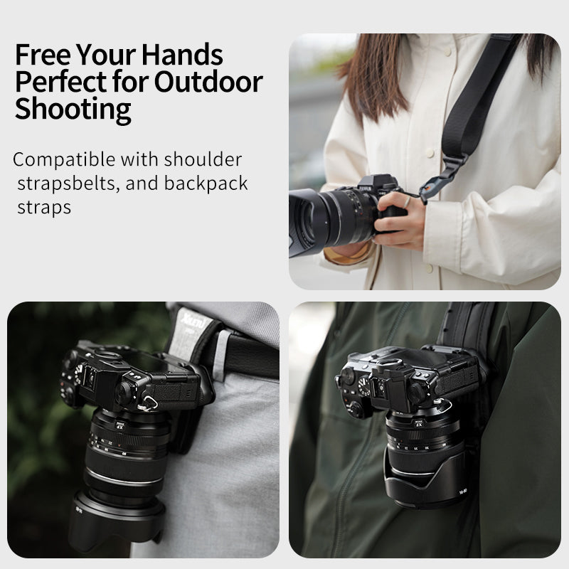 XILETU LPD-1 Backpack Camera Clip Universal Arca-Swiss Quick Release Plate for DSLR Sony Nikon Camera Hassle-Free