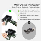 XILETU PA-02 140g QR Clamp, CNC Aluminum Quick Release Clamp, Arca-Swiss & Picatinny Adapter for DSLR Camera Tripod Monopod Ball Head