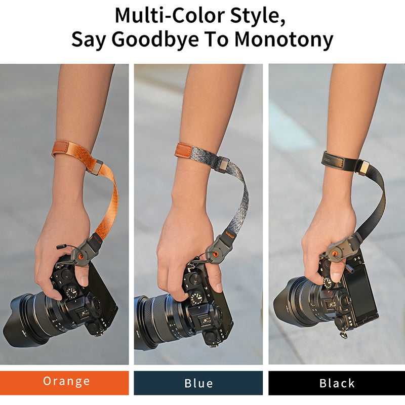 XILETU KQ-2 Camera Wrist Strap Adjustable Quick Release Camera Hand Strap Suitable for DSLR SLR Mirrorless Camera Outdoor Photography