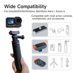 XILETU KC05T 2‑in‑1 Magnetic Quick‑Release Mount CNC Aluminum Adapter 2‑Prong & 1/4 Screw for Action Camera Tripod Accessory