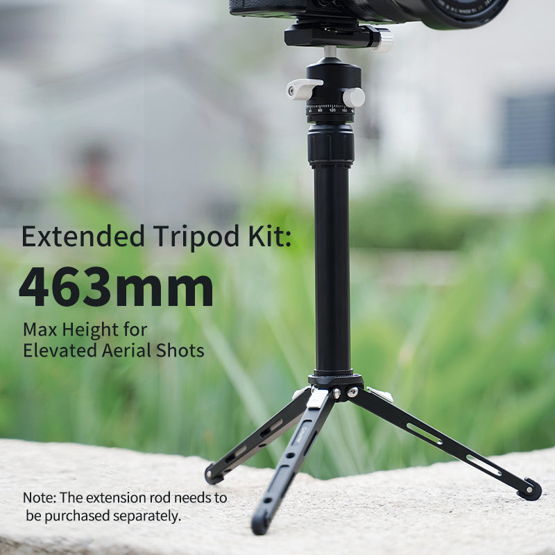 XILETU CB-1+CT-18 Mini Tripod with Arca Swiss Ball Head & Cold Shoe, Metal Handheld Selfie Stick for Phone Camera, 3KG Load for Live Vlog