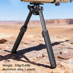 XILETU DR-3 Tactical Rifle Bipod 360° Swivel 6 Levels Height Adjustable 7.5-10.8 Inch Mlok Mount for Hunting Shooting