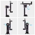 XILETU XJ-10SII Universal All Metal Phone Tripod Mount Holder Clip Adapter 360 Degree Rotation Mobile Clamp For ARCA Style Plate