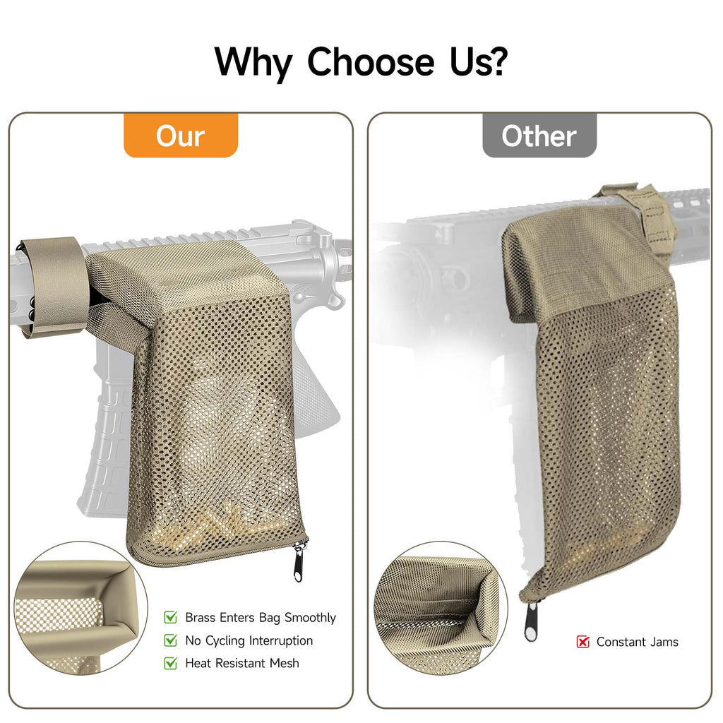 XILETU NSC-1 Shell Collector Bag,Heat Resistant Thickened Mesh,Quick Release Zipper,Casing Collection Pouch Outdoor Tool