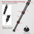 XILETU Carbon Fiber Travel Tripod 25kg Max Load Arca Swiss/Picatinny Clamp for Hunting Shooting Outdoor Photography