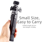 XILETU XTD30+MC22 Aluminum Mini Tripod 3KG 360° Cold Shoe Ball Head 1/4'' Screw Telescopic Desktop Stand For Phone Camera Vlog Shooting