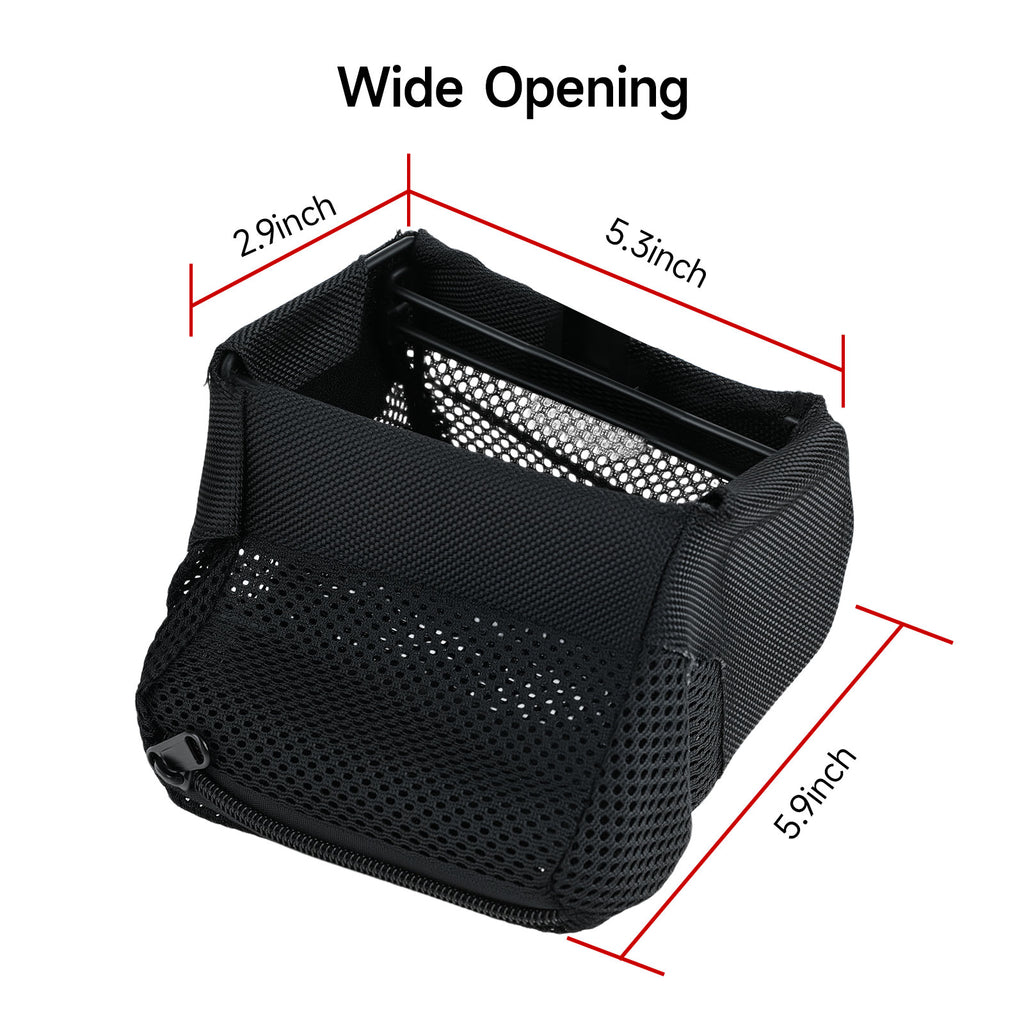 XILETU NSC-2 Heat-Resistant Brass Shell Catcher Adjustable Mount Quick Release Zippered Mesh Pouch for Outdoor Shooting Sports