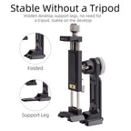 XILETU XJ-10SII Universal All Metal Phone Tripod Mount Holder Clip Adapter 360 Degree Rotation Mobile Clamp For ARCA Style Plate