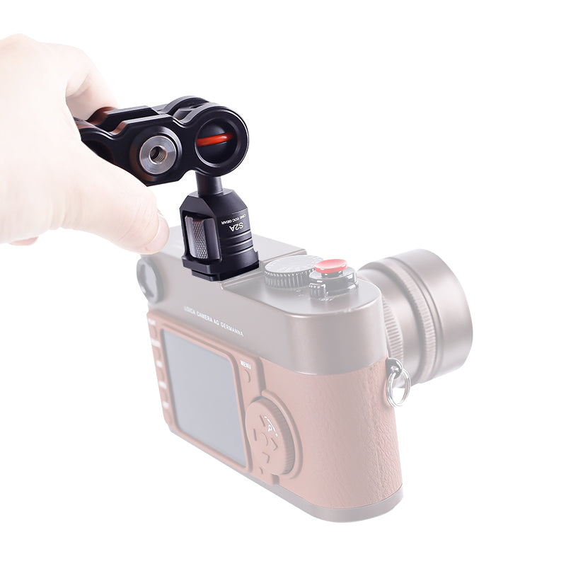 XILETU TM-S1 TM-S2 Magic Arm Camera Mount Bracket Double Ball Head 360° Rotation for Camera Monitor Lights Recorders Microphone Audio